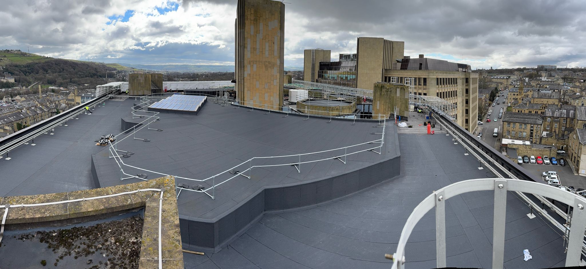 View of the completed roof replacement at Halifax